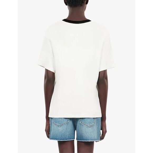 The Kooples TK Waves brand-print cotton-jersey T-shirt NWT - Picture 3 of 6